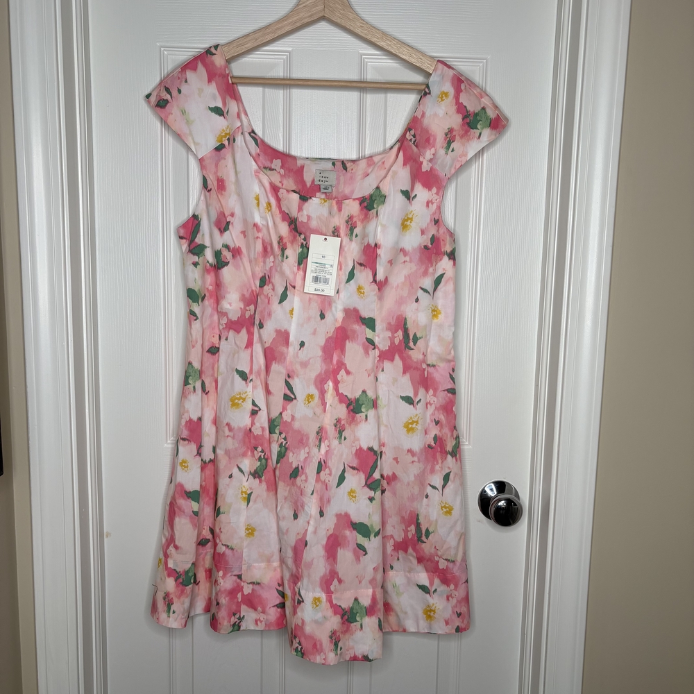 NWT A New Day Pink Floral Tunic Top